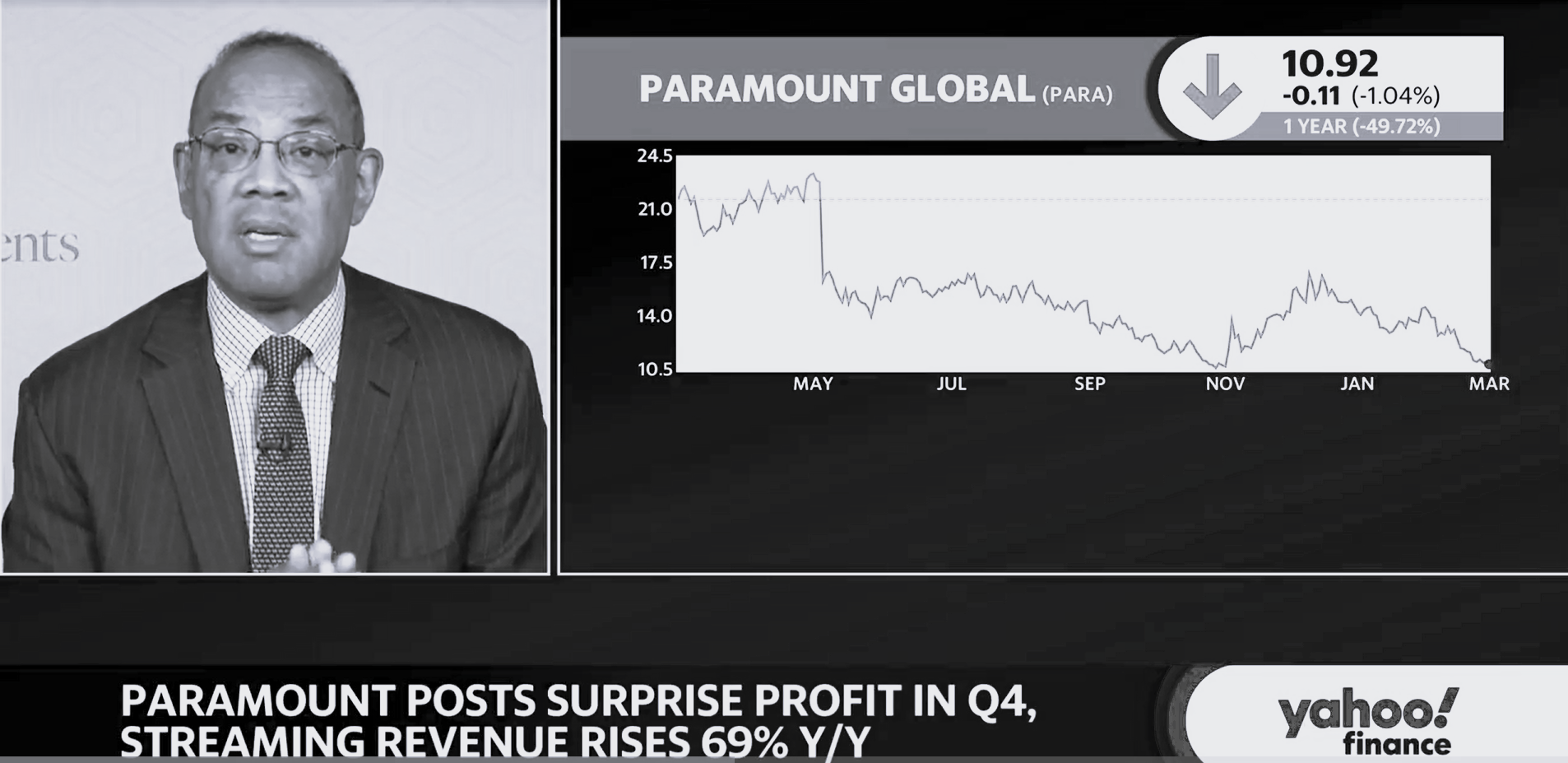 John Rogers on Yahoo Finance discussing Paramount Global